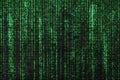 Green Matrix background Wall