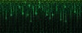 Green matrix binary code web background