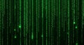 Green Matrix Digital Rain Code Falling Abstract Background Royalty Free Stock Photo
