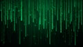 Green matrix numbers. Cyberspace with green falling digital lines. Abstract background Vector illustration Royalty Free Stock Photo