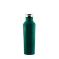 Green matte thermos isolated on white background