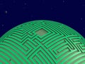 Green maze planet