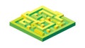 Green Maze Puzzle, Challenge and Problem Solving, vector design Generative AI Royalty Free Stock Photo