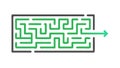 Green Maze Puzzle Vector with Exit, Solution Finding Game Graphic, vector design Generative AI Royalty Free Stock Photo