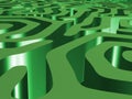 Green maze and sky