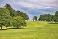 The green meadow on the Gurten hill in the city of Bern Royalty Free Stock Photo