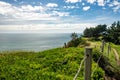 Meadows and view of the Pacific Ocean at Point Bonita, California, USA Royalty Free Stock Photo