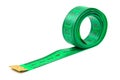 Green measuring tape Royalty Free Stock Photo