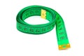 Green measuring tape Royalty Free Stock Photo