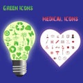 Green and Medical Icons Royalty Free Stock Photo