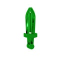 Green Medieval sword icon isolated on transparent background. Medieval weapon.