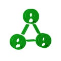 Green Meeting icon isolated on transparent background. Business team meeting, discussion concept, analysis, content