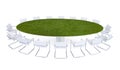 Green Meeting Table Conference Room Royalty Free Stock Photo