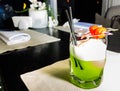Green melon cocktail