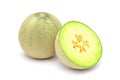 Green melons isolated on white background Royalty Free Stock Photo