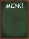 Green Menu blackboard