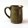 Green Mercer Cup With Southwestern Pattern - High Quality Figuratively Textured Mug