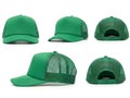 Green mesh panel trucker hat Royalty Free Stock Photo