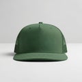 Green mesh trucker cap on white background Royalty Free Stock Photo
