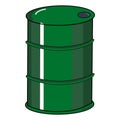 Green metal containers background. green iron tank 200 litres. Royalty Free Stock Photo