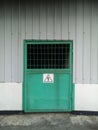 green metal door Royalty Free Stock Photo