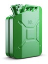 Green metal jerry can