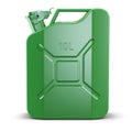 Green metal jerry can