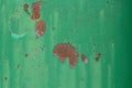 Rusty Paint Peeling Old Green Vintage Metal Door Texture for background and design art work