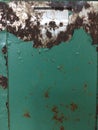 Green metal peeling paint rust background label shabby grungy grunge peeling paint