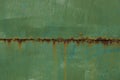 Green metal texture from an old iron wall Royalty Free Stock Photo