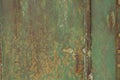 Green metal  texture from an old iron wall Royalty Free Stock Photo