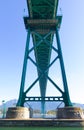 Green Metalic Lions Gate Bridge - Vancouver, Royalty Free Stock Photo