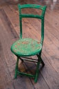Green metallic chair Royalty Free Stock Photo