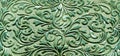 Green metallic floral pattern