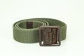 Green military belt isolated on a white background
