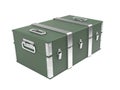 Green military storage box. 3d rendering illustration isolated Royalty Free Stock Photo