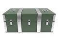 Green military storage box. 3d rendering illustration isolated Royalty Free Stock Photo