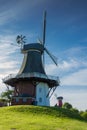 The Green Mill of the Greetsiel Twin Windmills, East Frisia, Germany