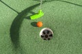 Green Mini Golf Club Putt Royalty Free Stock Photo