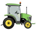 Green mini tractor