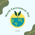 Green Minimal World Environment Instagram Post