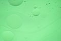 Green mint abstract background picture made with oil, water and soap Royalty Free Stock Photo