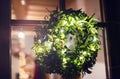 Green mistletoe wreath Royalty Free Stock Photo