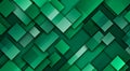 green Modern abstract design featuring overlapping geometric shapes in shades of green, visually striking 3d effect