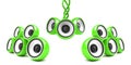 Green modern audio system Royalty Free Stock Photo