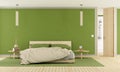 Green modern bedroom