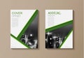 Green modern cover book Brochure template, design, annual repo