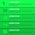 Green modern design business horizontal banners with numbers eps10 Royalty Free Stock Photo