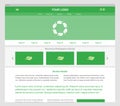Green modern responsive website template Royalty Free Stock Photo