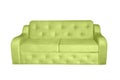 Green Modern Sofa furniture isolated on white background Royalty Free Stock Photo